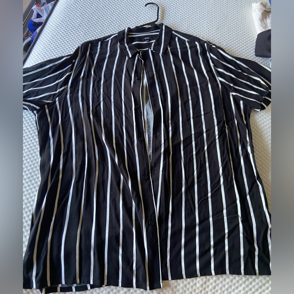 Express Monochrome Striped Shirt